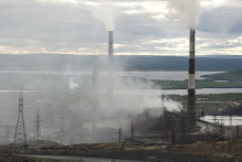 smoke coming from smelter facility