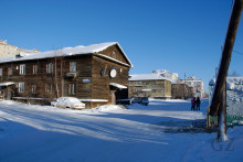 wooden buildings